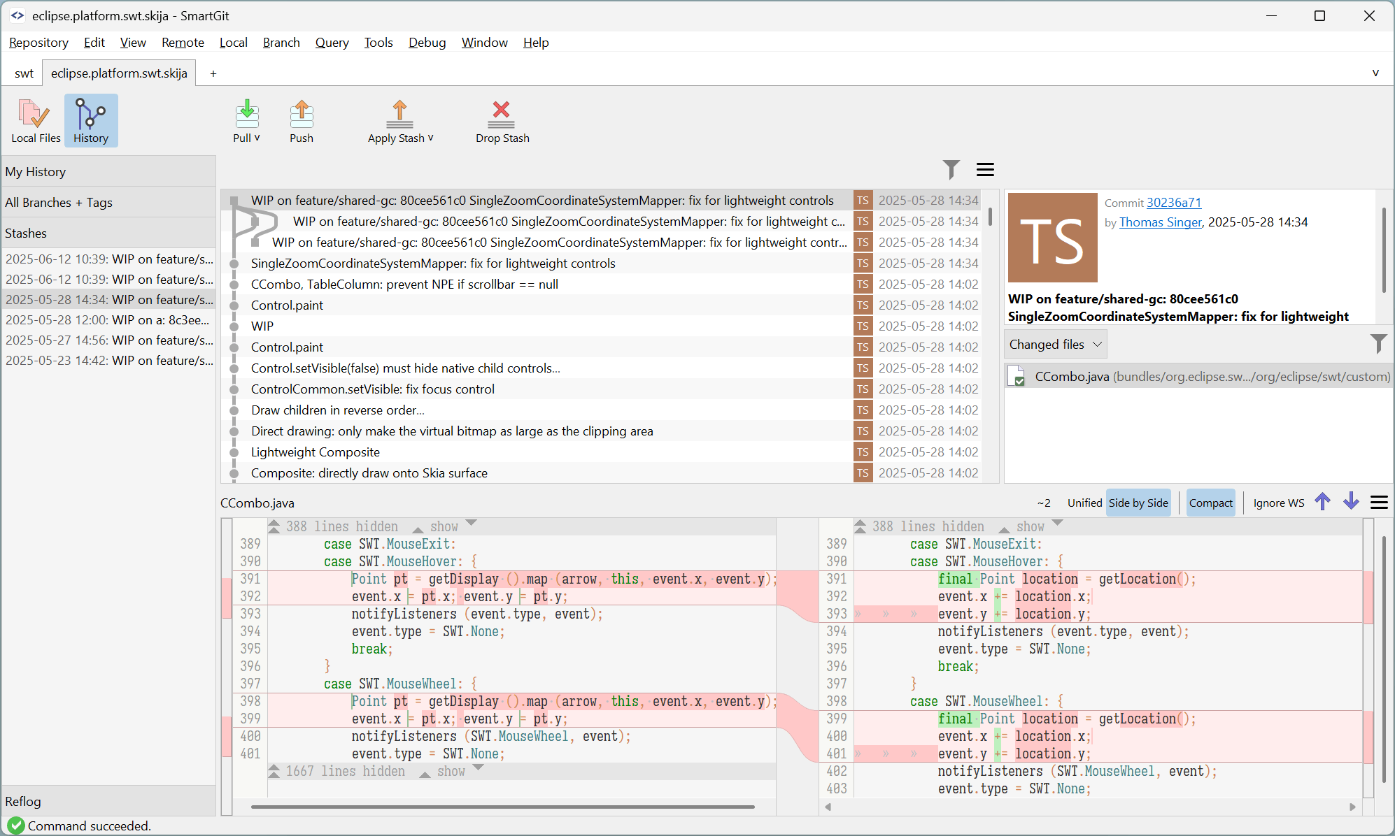 Easily access and apply stashes to maintain context and momentum. | safeHTML }}