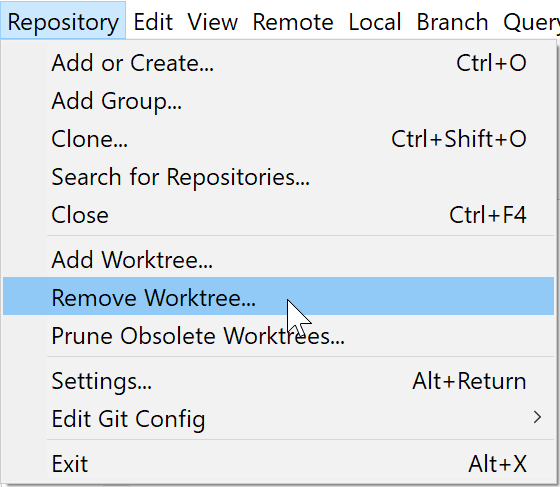 Remove Worktree. | safeHTML }}
