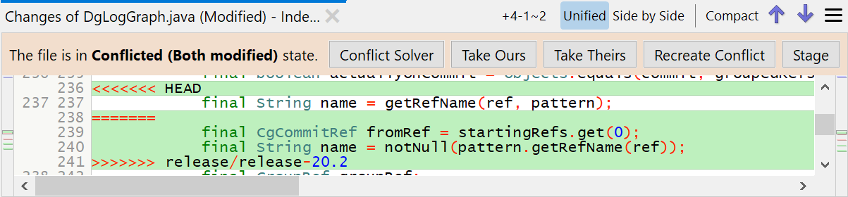 Changes View to Solve Conflicts. | safeHTML }}